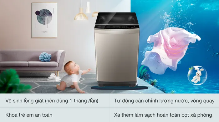 Tiện ích máy giặt lồng đứng 